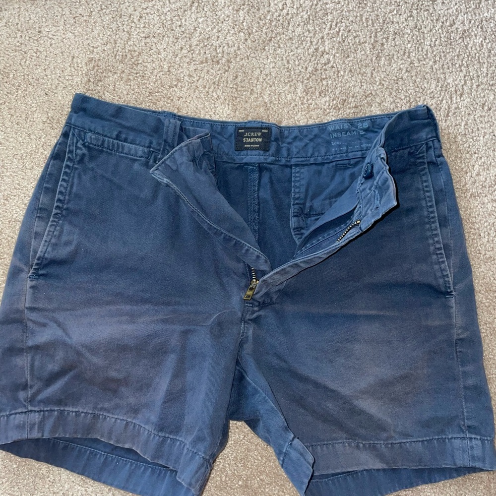 J. Crew Men's Navy Flat Front Shorts
